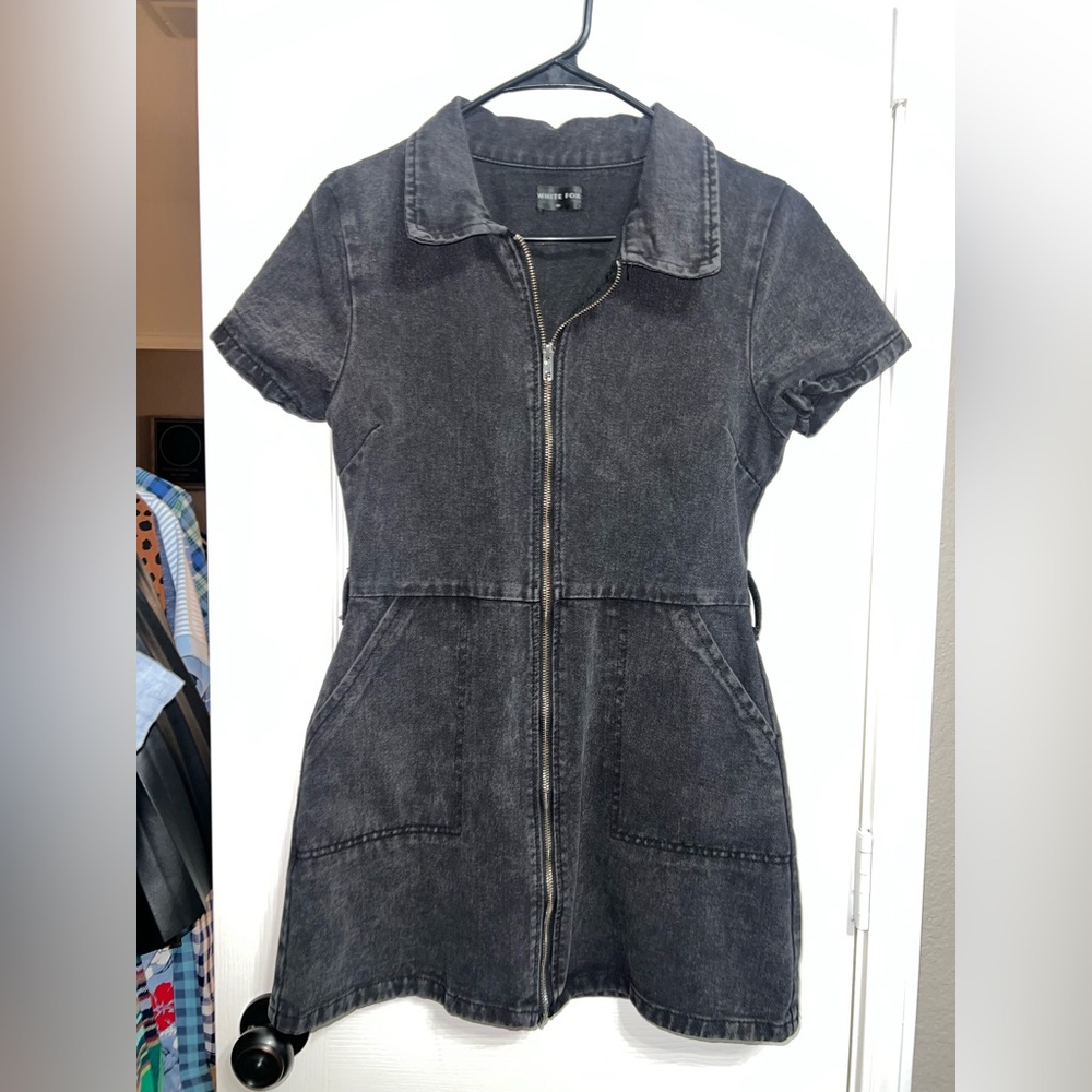 White Fox Boutique Black Denim Dress